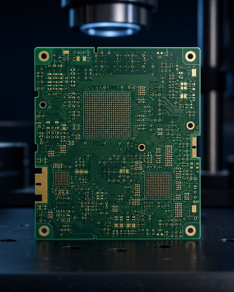 HDI PCB product sample showing fine-pitch routing